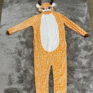 Female deer adult onesie with hoody and tail. Only worn once.